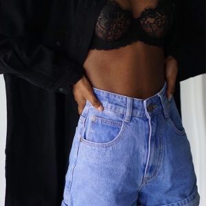 Princess Polly denim blue shorts